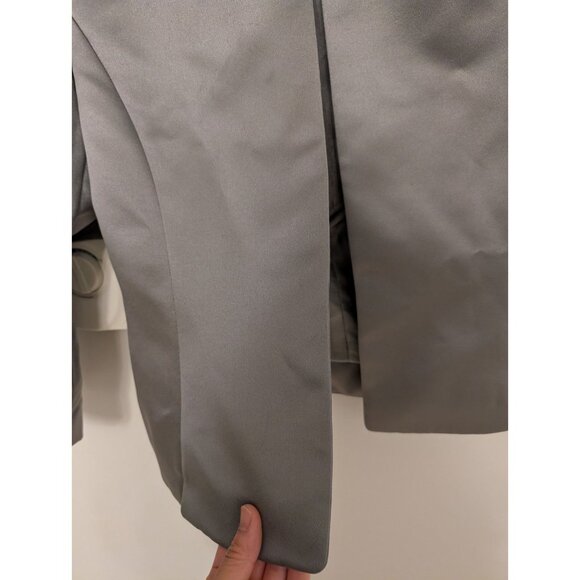 Tahari ASL Silver Blazer Size 8 holiday party quiet luxury office - Picture 6 of 9